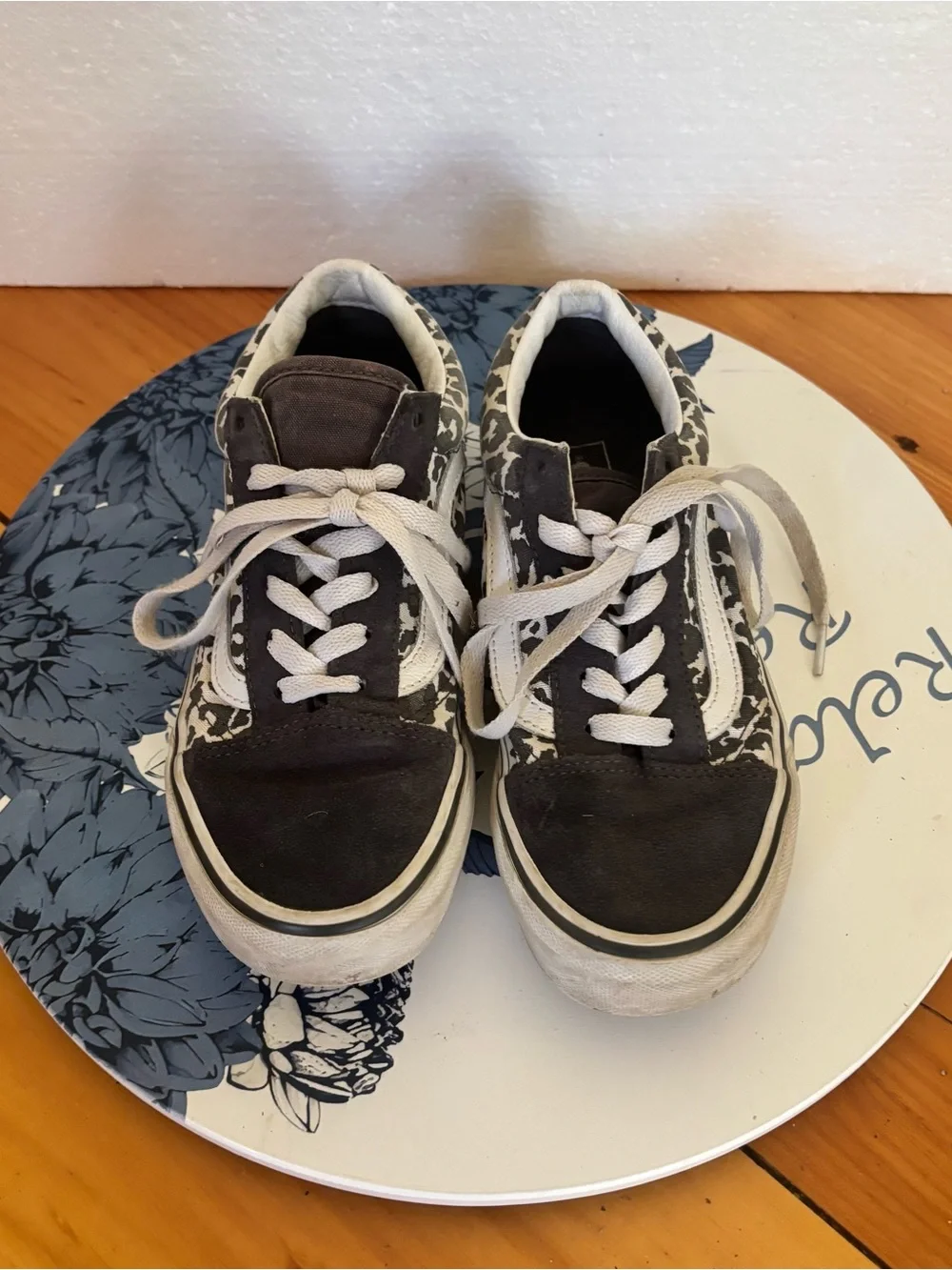 Vans Old Skool Leopard Print Sneakers 🖤🐆 Youth 4